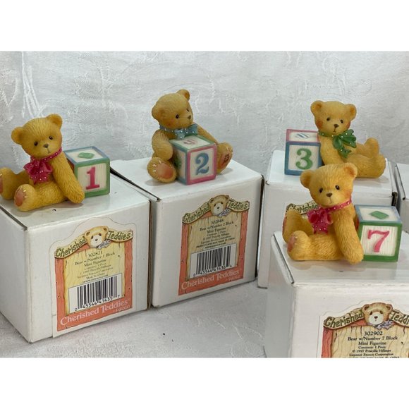 Cherished Teddies Birthday Teddy Bears One thru Eight Childs Birthday Memories C - Picture 3 of 5